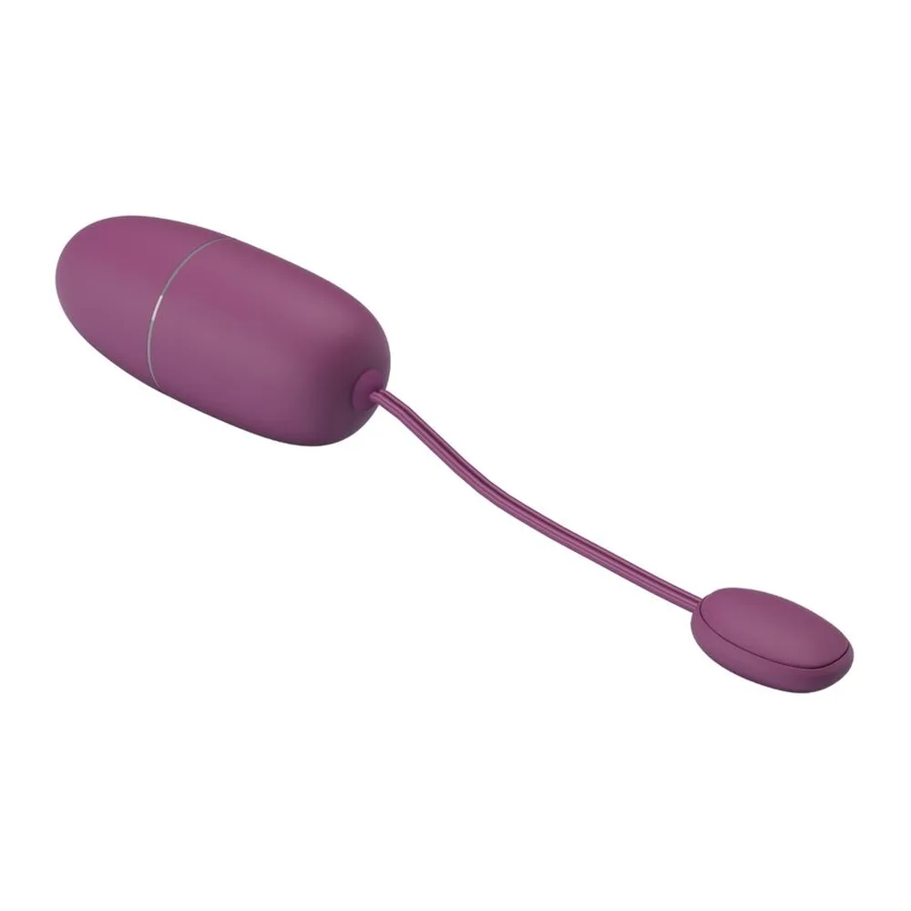 Œuf Vibrant Nymphe Pretty Love, coloris lilas, vu de face en pied