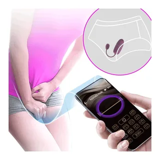 Œuf Vibrant Nymphe Pretty Love, coloris lilas, comparé à la taille d'une main
