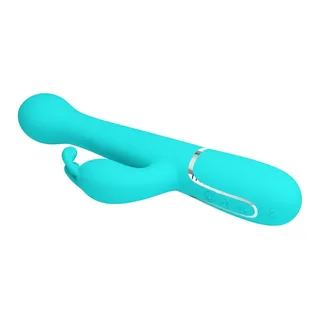 Vibromasseur rabbit Vibrateur Lapin Dejon Perles Rotatives Pretty Love - Vert d'eau