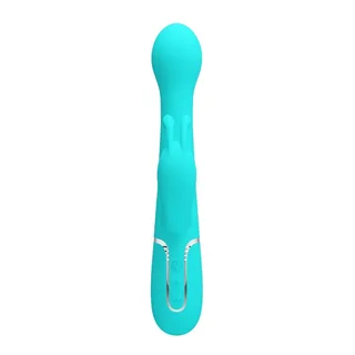 Vibrateur Lapin Dejon Perles Rotatives Pretty Love - détail de la texture - Vert d'eau