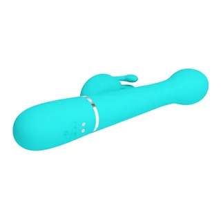 Vibrateur Lapin Dejon Perles Rotatives Pretty Love - détail de la commande - Vert d'eau