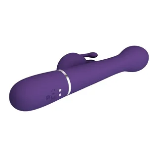 Vibrateur Lapin Dejon Perles Rotatives Pretty Love - vue de profil - Violet