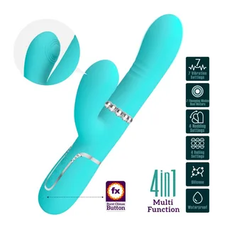 Vibrateur Multifonction G-spot Pretty Love - vue de profil - Vert d'eau