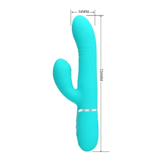 Vibrateur Multifonction G-spot Pretty Love - détail de la texture - Vert d'eau