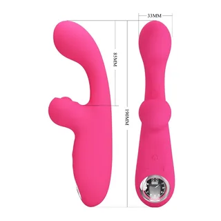 Skylar Vibrateur Stimulateur Pretty Love - vue en gros plan - Rose