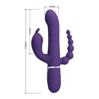 Cammy Vibrateur Multifonction 4 en 1 Pretty Love - détail de la texture - Violet