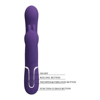 Cammy Vibrateur Multifonction 4 en 1 Pretty Love - avec son échelle de taille - Violet
