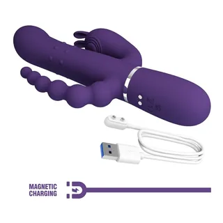 Cammy Vibrateur Multifonction 4 en 1 Pretty Love - avec sa base - Violet