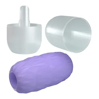 Masturbateur pour homme athena Pretty Love - avec son échelle de taille - Violet