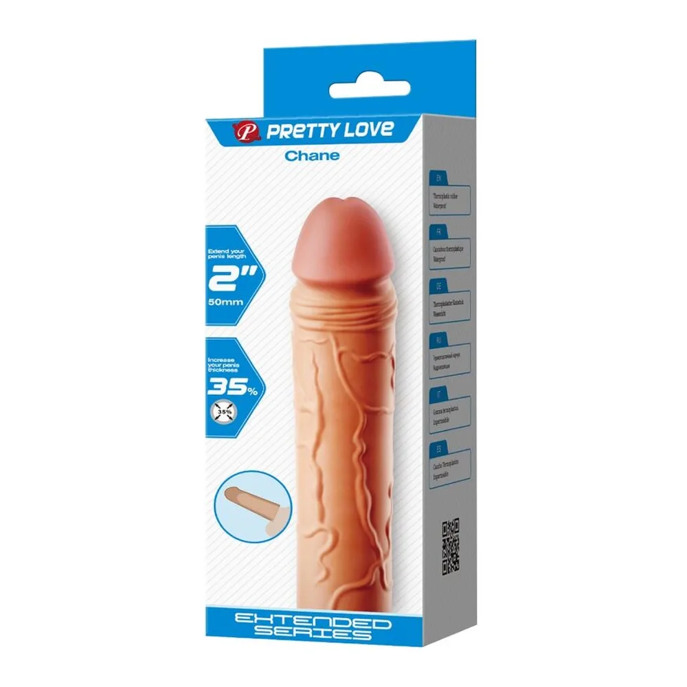 Gaine cylindrique en silicone beige clair avec dôme arrondi rose corail au sommet, sur fond blanc