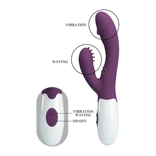 Vibromasseur rabbit silicone violet, 7 modes, stimulation clitoridienne, autre vue 3