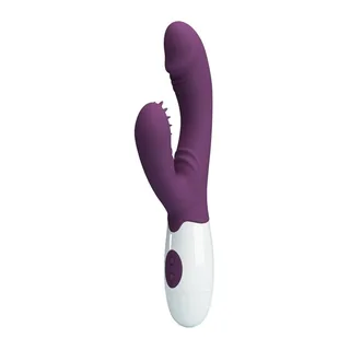 Vibromasseur rabbit silicone violet, 7 modes, stimulation clitoridienne, autre vue 5