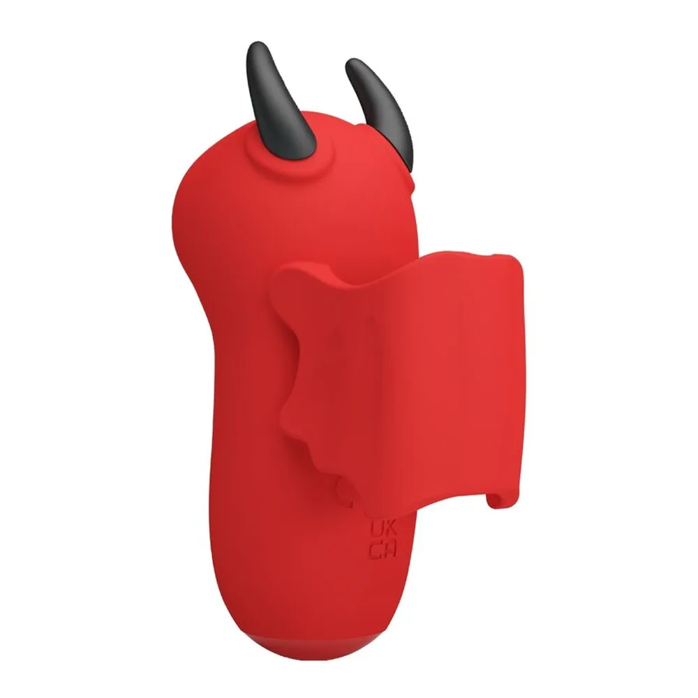 Stimulateur clitoridien silicone rouge, rechargeable, 10 modes, autre vue 4