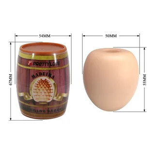 Masturbateur pour homme oeuf Pretty Love - vue de profil - Naturel