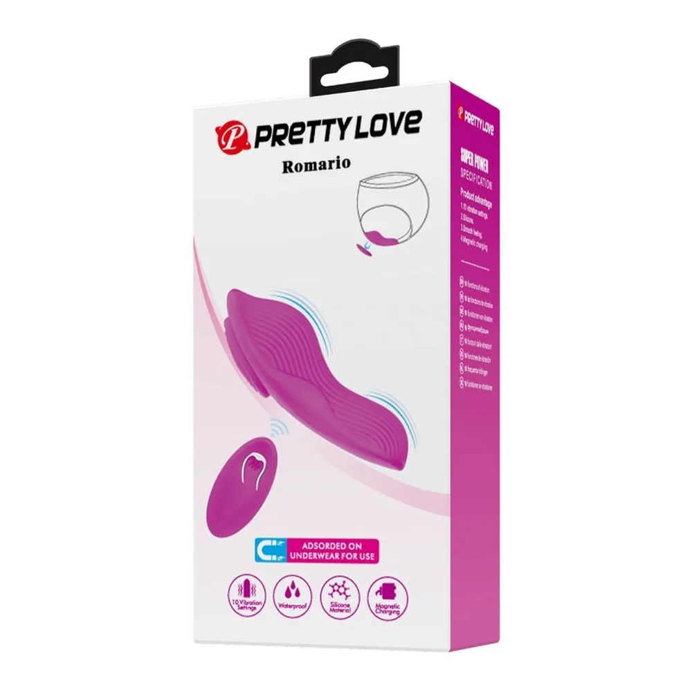 Stimulateur clitoridien violet en silicone avec télécommande ovale assortie sur fond blanc, vue de deux angles du produit