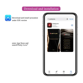 Écrans d'accueil et menus de l'application Pretty Love
