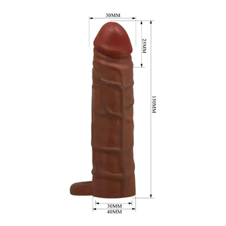 Manchon Pénis Kaile Extension Pretty Love - avec son échelle de taille
