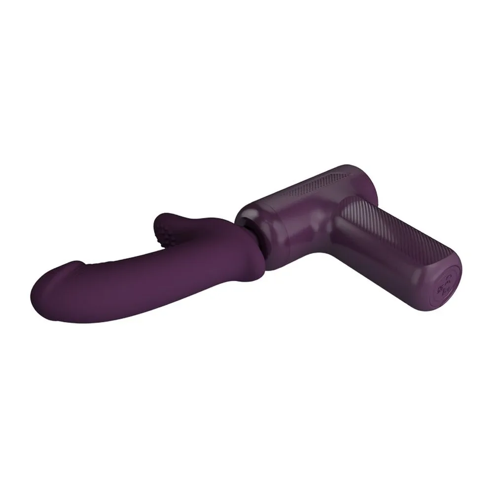 Stimulateur clitoridien violet silicone rechargeable, autre vue 3