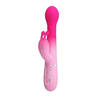 Vibrateur Lapin Dejon Perles Rotatives Pretty Love - avec son échelle de taille