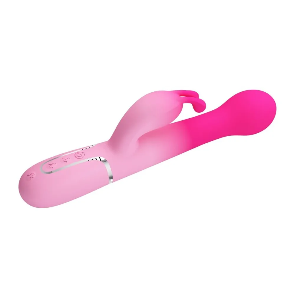 Vibromasseur lapin silicone rose, rechargeable, 7 modes, autre vue 8
