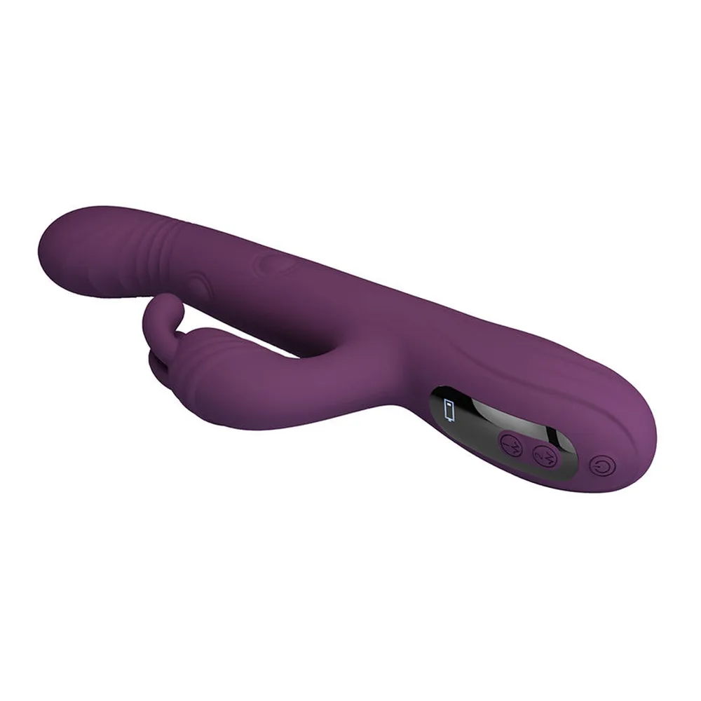 Vibromasseur rabbit silicone violet, autre vue 7