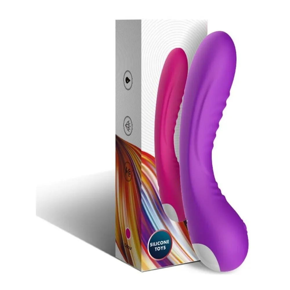 Vibromasseur silicone rose rechargeable étanche 9 modes, autre vue 3