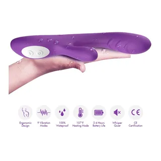 Vibrateur Spark Effet Chaleur Armony - avec sa base - Violet