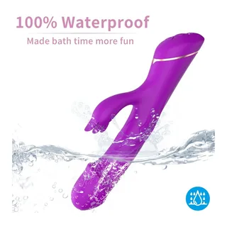 Gode Vibrateur Lapin Silicone Armony - avec sa base - Violet