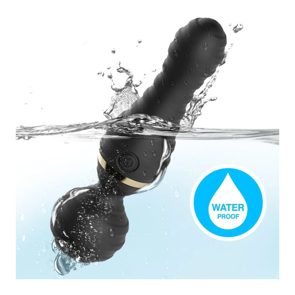 Masseur vibrateur noir rechargeable, tête ronde, 9 modes, autre vue 3