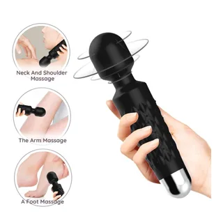 Masseur Vibrateur Postman Tête Armony - vue de profil - Noir