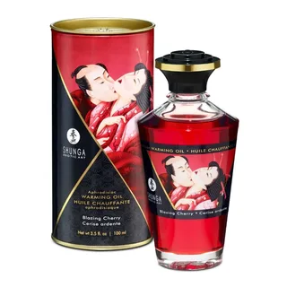 Huile de Massage Effet Chaleur Cerise Shunga