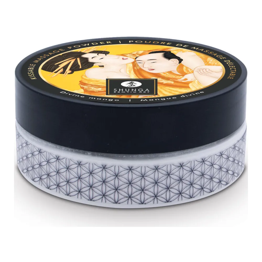 Boîte de coffret Shunga aux illustrations asiatiques jaune et orange, montrant deux silhouettes féminines vêtues de tissus orangés sur fond jaune