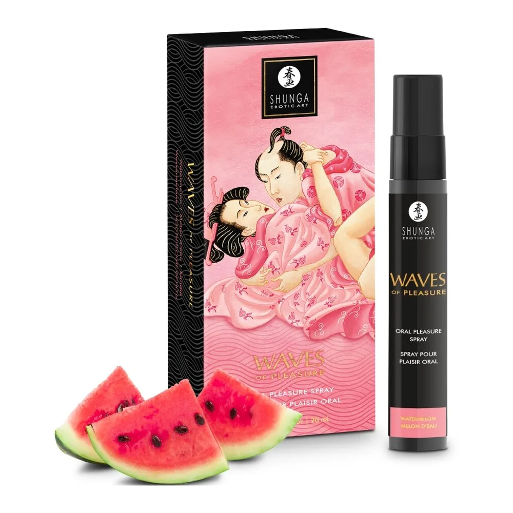 Lubrifiant comestible Waves Pleasure Spray Oral pastèque Shunga