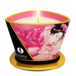 Bougie de Massage Roses Aphrodisiaques Shunga