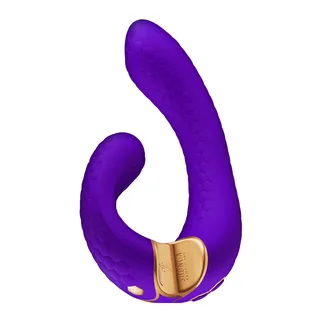 Shunga Miyo violet vu de face, forme en crochet