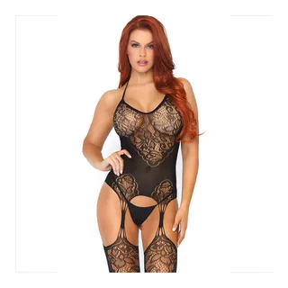 Bodystocking Dentelle Leg Avenue - détail de la texture