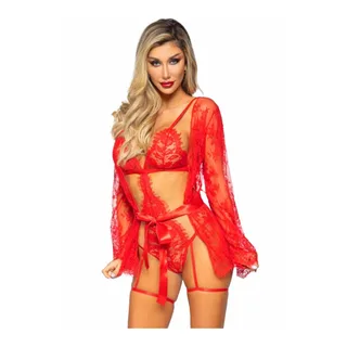 Ensemble Peignoir Porte-jarretelles Leg Avenue vue 6