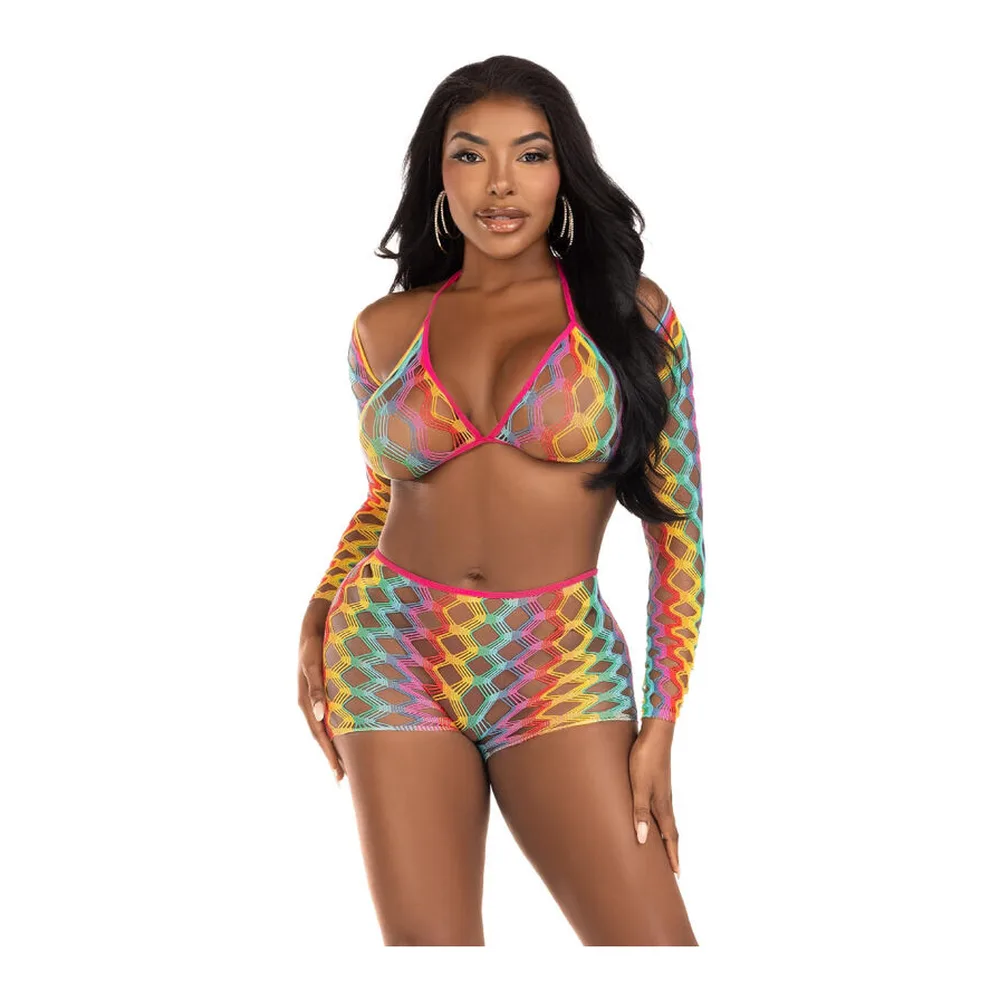 Ensemble Trois Pièces Multicolore Leg Avenue vue 4