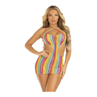 Robe multicolore Leg Avenue - vue de dos