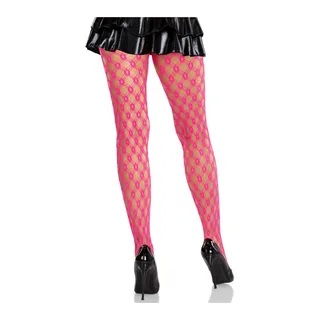 Porte-jarretelles Collants Dentelle Œillets Fluo Leg Avenue
