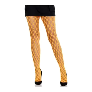 Collants Dentelle Œillets Fluo Leg Avenue - vue de profil