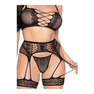 Leg Avenue Ensemble Haut String Porte-jarretelles