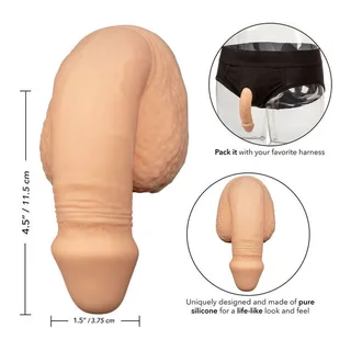 Gaine Pénienne en Silicone CalExotics - vue de dos - Naturel