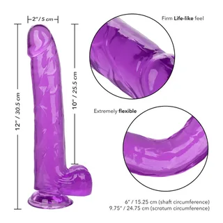 Gode réaliste Size Queen CalExotics - vue de dos - Violet