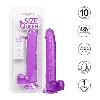 Gode réaliste Size Queen CalExotics - avec sa base - Violet