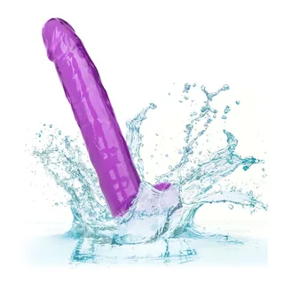 Gode réaliste Size Queen CalExotics - avec son échelle de taille - Violet