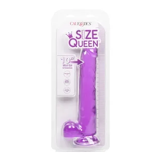 Gode réaliste Size Queen CalExotics - accessoires fournis - Violet