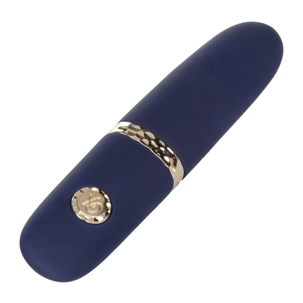 Vibromasseur mini silicone bleu marine 10,75 cm rechargeable, autre vue 5