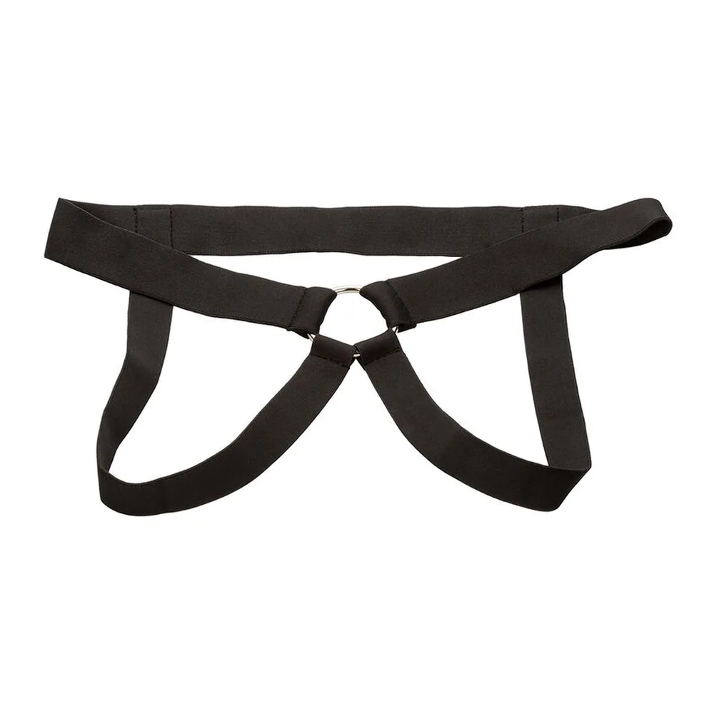 Extension pénis silicone beige avec harnais noir, autre vue 3