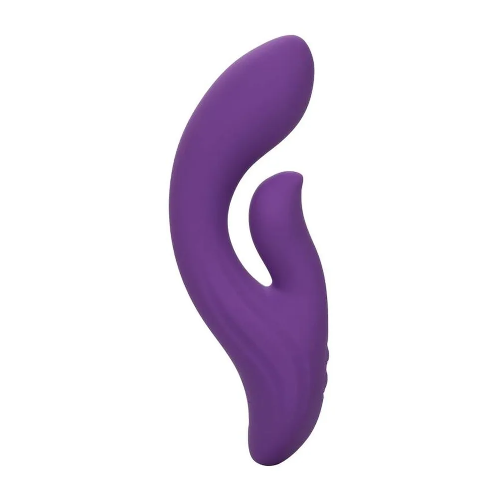 Vibromasseur silicone violet, dual motor, rechargeable, autre vue 5